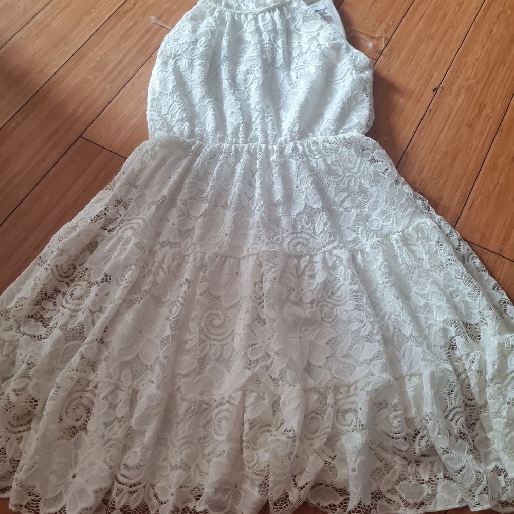 Speechless White Lace Kids Dress